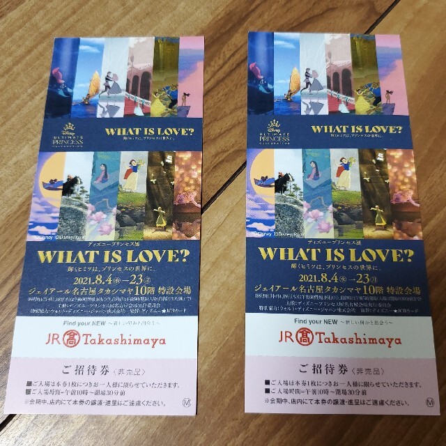 ディズニープリンセス展 WHAT IS LOVE? 入場券の通販 by ぷひまる's shop｜ラクマ