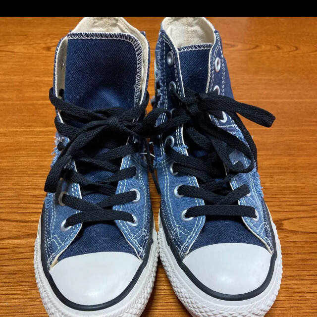 CONVERSE(コンバース)のコンバース ハイカット スニーカー　パッチワーク　デニム　22.5 キッズ/ベビー/マタニティのキッズ靴/シューズ(15cm~)(スニーカー)の商品写真