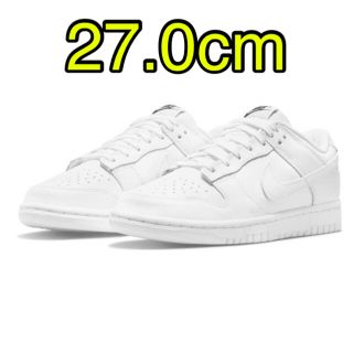 ナイキ(NIKE)のNIKE WMNS DUNK LOW "TRIPLE WHITE"  27.0(スニーカー)