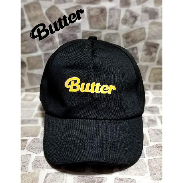 BTS Butter キャップ　BLACK エンタメ/ホビーのタレントグッズ(アイドルグッズ)の商品写真