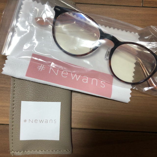 【新品】newans ブルーライトカットメガネ ピンク レディースのファッション小物(サングラス/メガネ)の商品写真