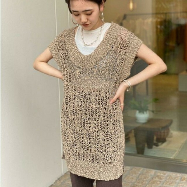 8/21まで限定価格！todayful Crochet Knit Vest