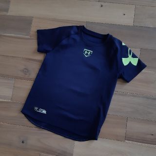 アンダーアーマー(UNDER ARMOUR)のUNDERARMOUR*YLG*150*野球*半袖*ネイビー*ドライ*ネオン*(ウェア)