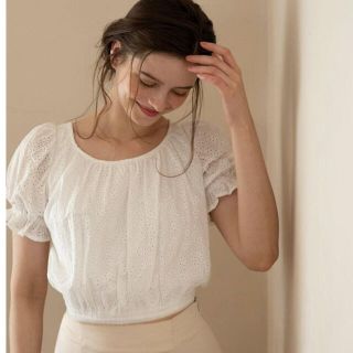 エディットフォールル(EDIT.FOR LULU)のmangata Lace puff sleeve tops(シャツ/ブラウス(半袖/袖なし))