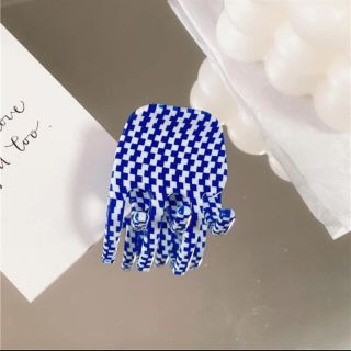 ボボチョース(bobo chose)の新品　チェッカー柄　ミニヘアクリップ　(バレッタ/ヘアクリップ)