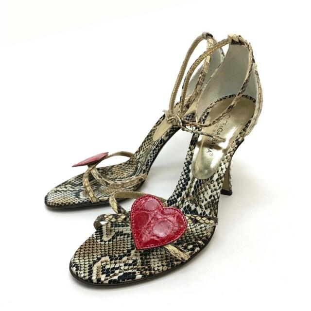フラワーB ブルーグレイ 【極美品】DOLCE\u0026GABBANA ハートの