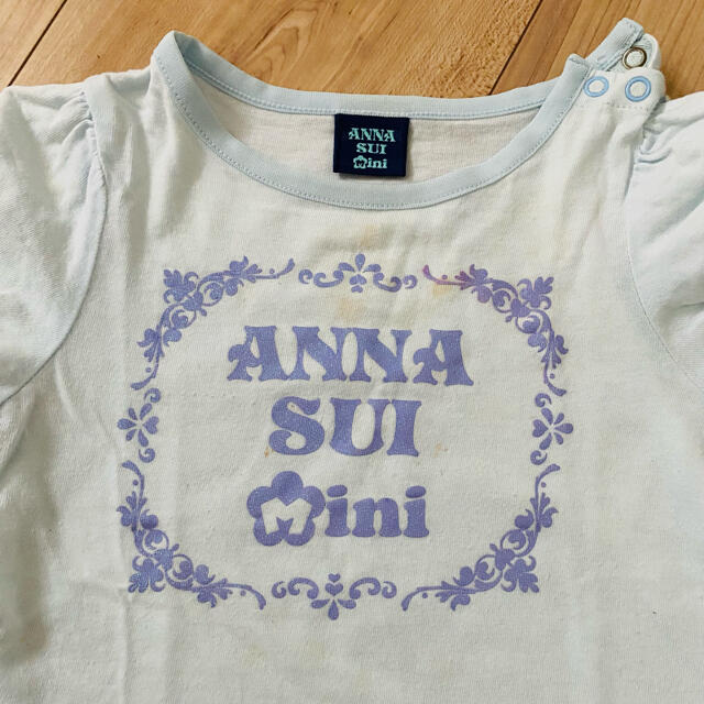 ANNA SUI mini(アナスイミニ)のアナスイミニ　ラメプリント　Tシャツ　90センチ キッズ/ベビー/マタニティのキッズ服女の子用(90cm~)(Tシャツ/カットソー)の商品写真