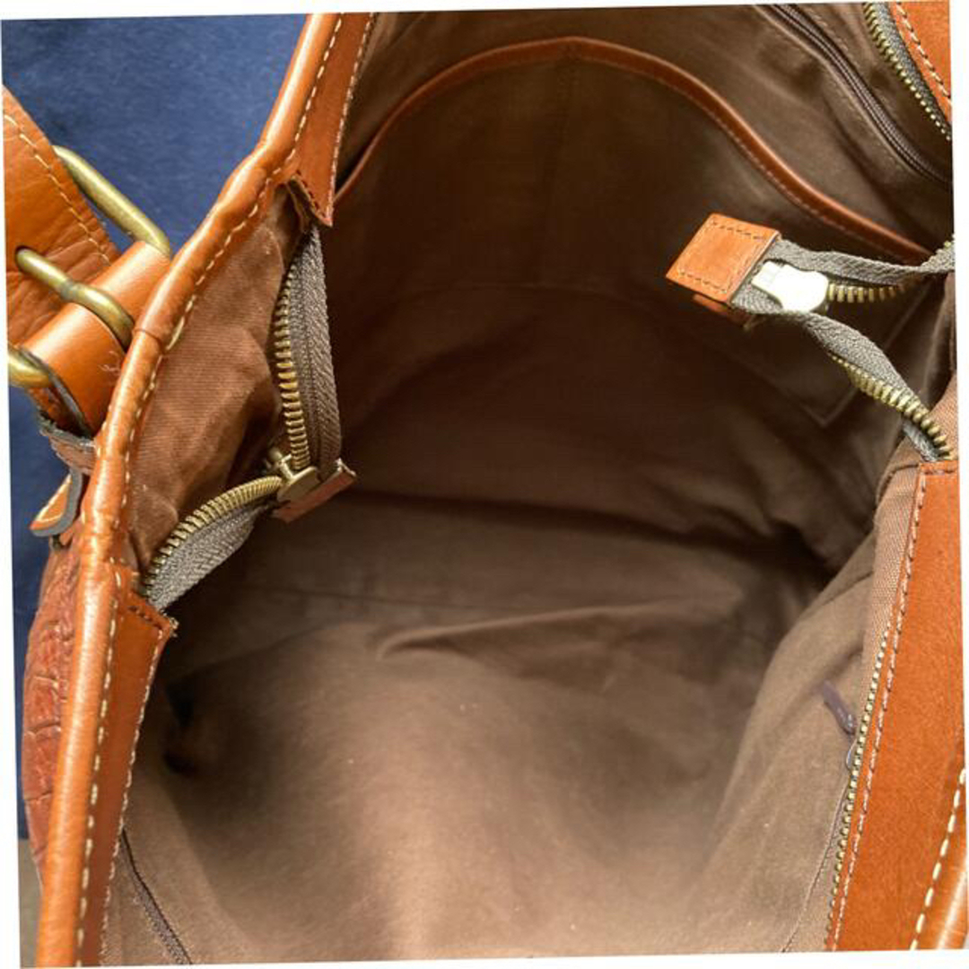 Dakota(ダコタ)のDakota BLACK LABEL男女兼用本革クロコ型押しショルダーバッグ茶色 メンズのバッグ(ショルダーバッグ)の商品写真