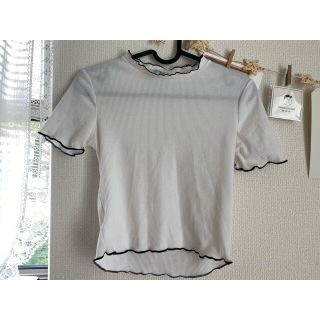 zara トップス　タイト　ショート丈　韓国(Tシャツ(半袖/袖なし))