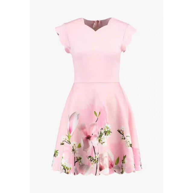 TED BAKER(テッドベイカー)の❤️Ted baker 2021 新作新品　ピンク花柄ワンピース　オシャレ レディースのワンピース(ひざ丈ワンピース)の商品写真