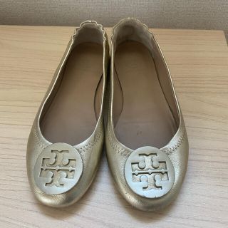 トリーバーチ(Tory Burch)のトリーバーチ　フラットシューズ　ゴールド(バレエシューズ)