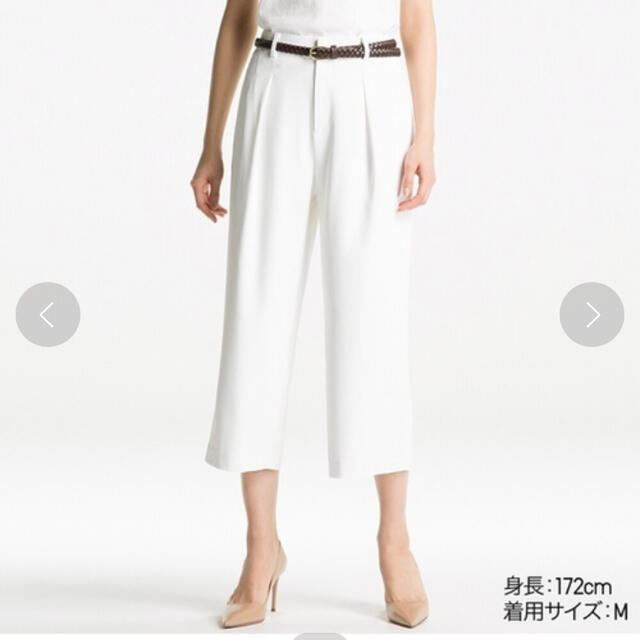 UNIQLO(ユニクロ)のユニクロ　ドレープワイドパンツ レディースのパンツ(クロップドパンツ)の商品写真