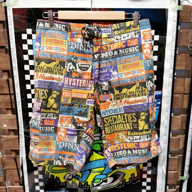 ヒステリックグラマー 歴代ガールロゴ総柄 2wayスイムパンツ ショートパンツ ヒステリックグラマー 水陸両用 総柄ロゴ ショートパンツ 30