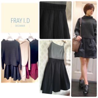 フレイアイディー(FRAY I.D)のFRAY.ID新品ニットコンビワンピース(ひざ丈ワンピース)