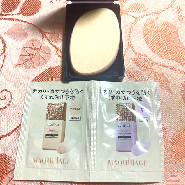 MAQuillAGE(マキアージュ)のマキアージュ スポンジ & 化粧下地サンプル　新品未使用 コスメ/美容のキット/セット(サンプル/トライアルキット)の商品写真