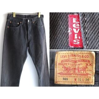 リーバイス(Levi's)の希少 USA製 90sビンテージ リーバイス 501 ブラックデニムパンツ 31(デニム/ジーンズ)