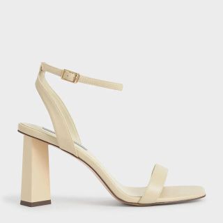 チャールズアンドキース(Charles and Keith)のCHARLES & KEITH アンクルストラップ ジオメトリックヒールサンダル(サンダル)