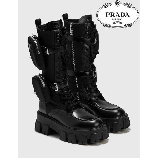 PRADA  ミニバッグ ブラッシュ レザーブーツNavYandCo