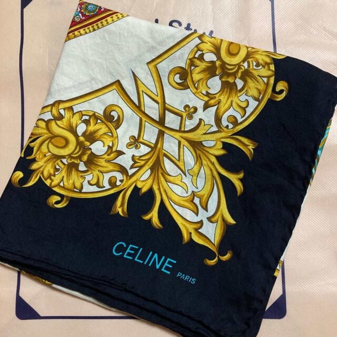 CELINE - セリーヌスカーフ ヴィンテージ オシャレ 大判 CELINE - セリーヌスカーフ ヴィンテージ オシャレ 大判