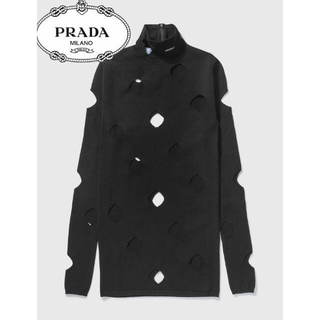 PRADA(プラダ)のPRADA オープンワーク ビスコース タートルネック セーター レディースのトップス(ニット/セーター)の商品写真