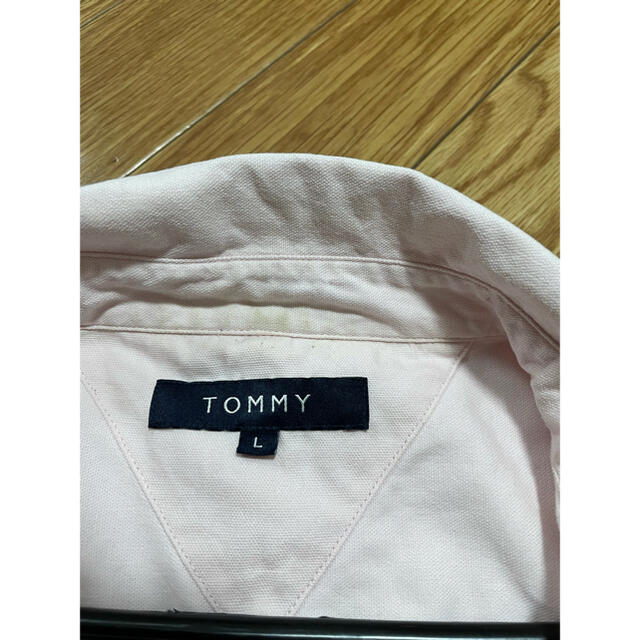 TOMMY(トミー)のトミー　メンズシャツ　半袖　L  ピンク　トップス メンズのトップス(シャツ)の商品写真