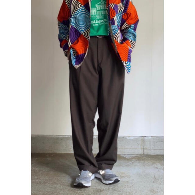 80’s Tuck Tapered Slacks BROWNのサムネイル