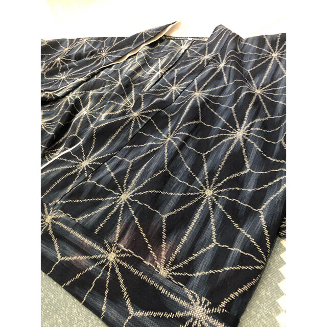 夏着物 麻の葉模様 ショート丈羽織 巻きスカート レディースのレディース その他(セット/コーデ)の商品写真