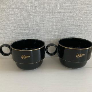 タチキチ(たち吉)のたち吉 Adam&Eve カップ　セット　ペア　たちきち　黒　ブラック(食器)