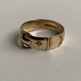 レア　英国　9金　9ct ベルトリング(リング(指輪))