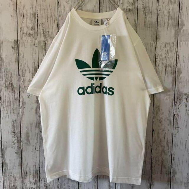 adidas(アディダス)の新品 完売品 アディダス デカロゴ Tシャツ トレフォイル オーバーサイズ 白 メンズのトップス(Tシャツ/カットソー(半袖/袖なし))の商品写真