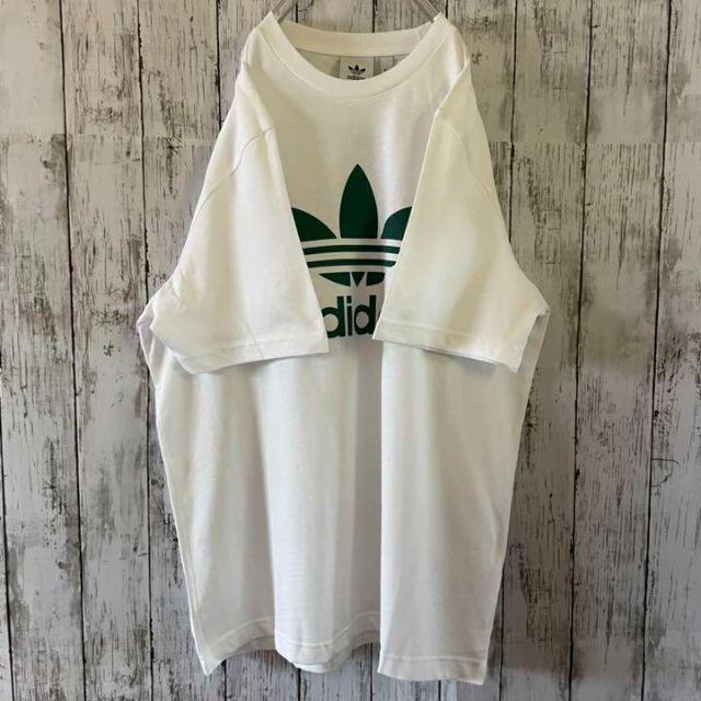 adidas(アディダス)の新品 完売品 アディダス デカロゴ Tシャツ トレフォイル オーバーサイズ 白 メンズのトップス(Tシャツ/カットソー(半袖/袖なし))の商品写真