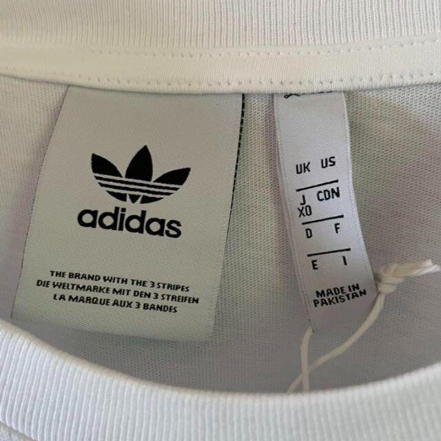 adidas(アディダス)の新品 完売品 アディダス デカロゴ Tシャツ トレフォイル オーバーサイズ 白 メンズのトップス(Tシャツ/カットソー(半袖/袖なし))の商品写真