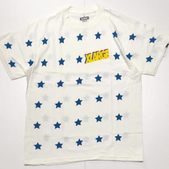 XLARGE エクストララージ 星総柄 Tシャツ M 新品 白 青 ホワイト