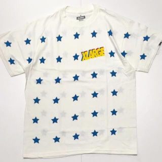 エクストララージ(XLARGE)のXLARGE エクストララージ 星総柄 Tシャツ M 新品 白 青 ホワイト(Tシャツ/カットソー(半袖/袖なし))