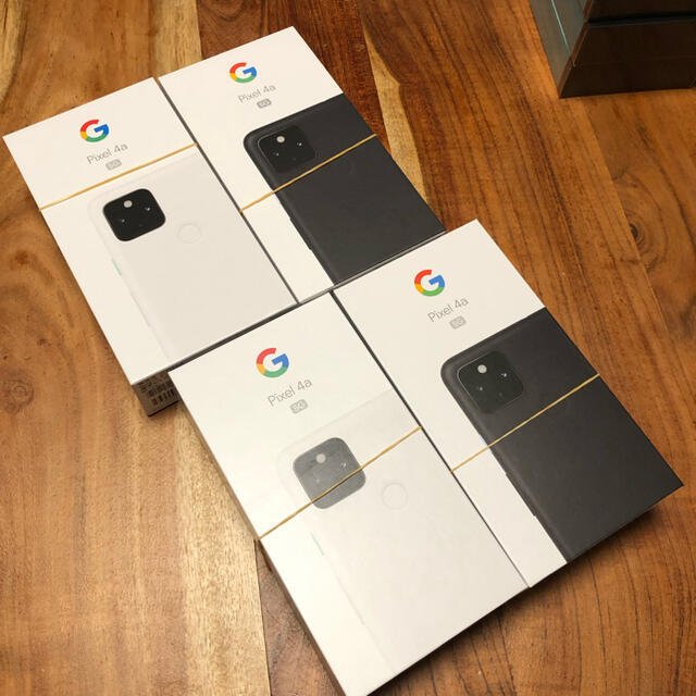 Google Pixel(グーグルピクセル)の【4台セット】Pixel4a5G 128GB SIMフリー　新品未使用 スマホ/家電/カメラのスマートフォン/携帯電話(スマートフォン本体)の商品写真