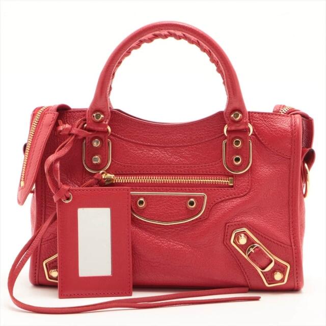 BALENCIAGA - バレンシアガ  レザー  レッド レディース ハンドバッグ