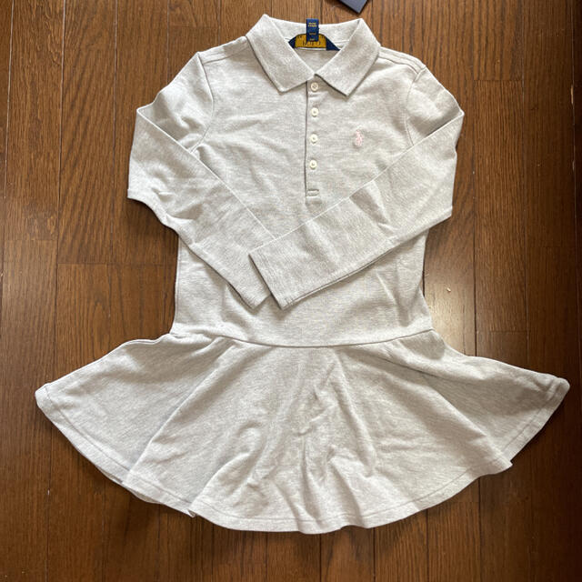 POLO RALPH LAUREN(ポロラルフローレン)のポロラルフローレン　ワンピース　新品　ライトグレー キッズ/ベビー/マタニティのキッズ服女の子用(90cm~)(ワンピース)の商品写真