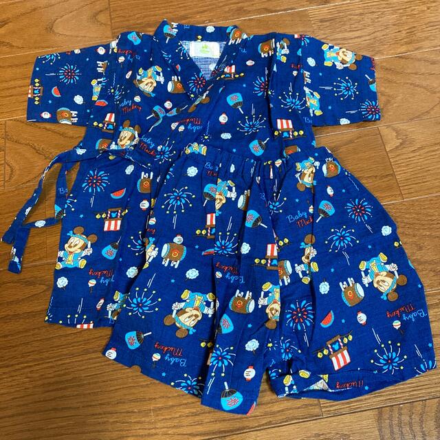 西松屋(ニシマツヤ)のベビーミッキー甚平 キッズ/ベビー/マタニティのキッズ服男の子用(90cm~)(甚平/浴衣)の商品写真