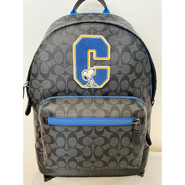 【新品】COACH コーチ スヌーピー コラボ リュック ブラック シグネチャー