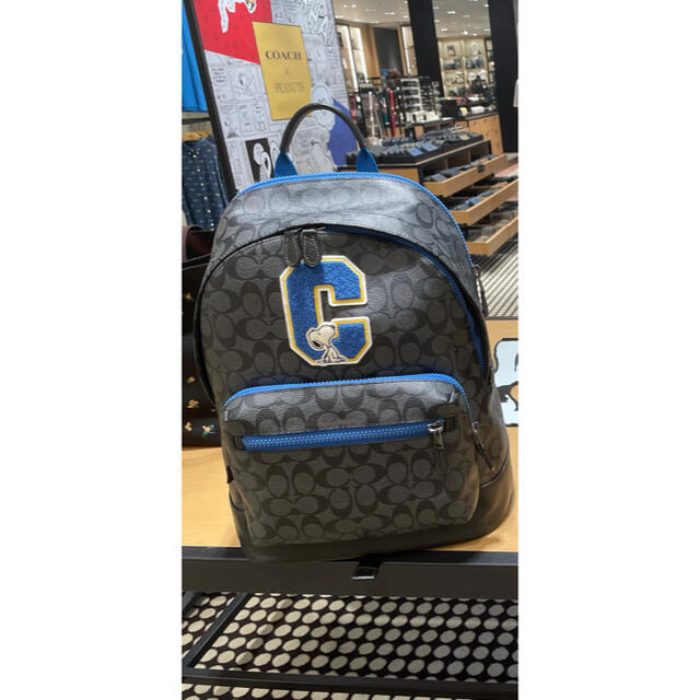 【新品】COACH コーチ スヌーピー コラボ リュック ブラック シグネチャー