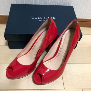 コールハーン(Cole Haan)のコールハーン　エナメル ハイヒール　赤　8B(ハイヒール/パンプス)