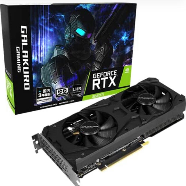 新品未開封　玄人志向 GG-RTX3060Ti-E8GB/DF/LHR スマホ/家電/カメラのPC/タブレット(PCパーツ)の商品写真