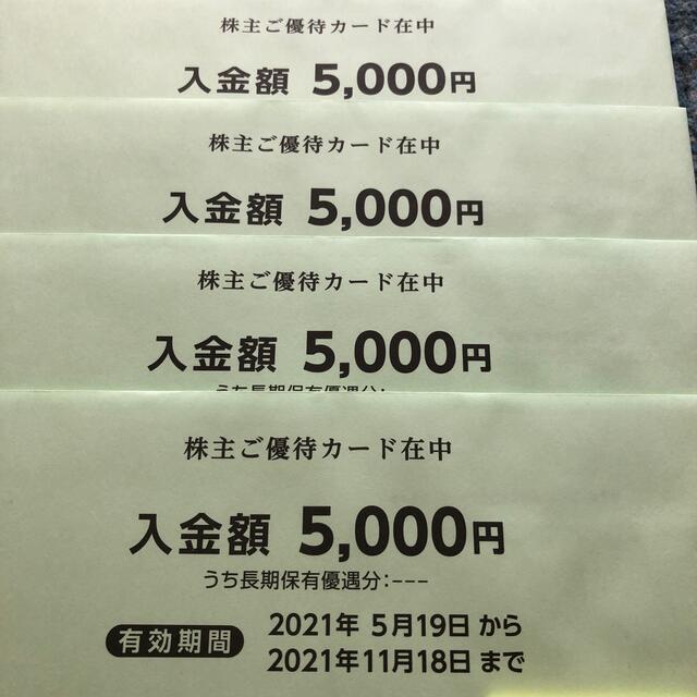 西松屋株主優待　20,000円分