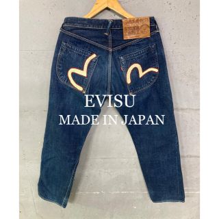 エビス(EVISU)の美品！EVISU 縦カモメセルビッチデニム！刺繍ペイントカモメ！日本製！(デニム/ジーンズ)