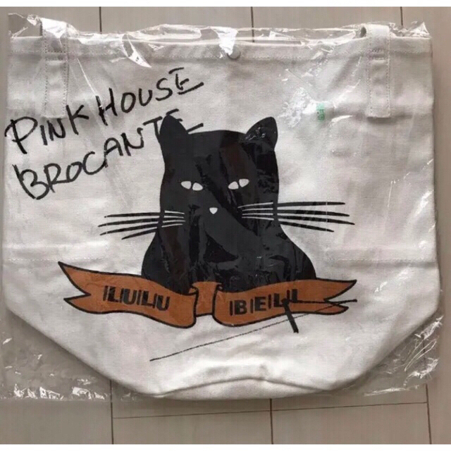 PINK HOUSE(ピンクハウス)の猫プリント　トートバッグ　ピンクハウス／インゲボルグ レディースのバッグ(トートバッグ)の商品写真
