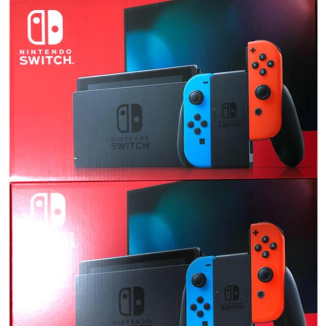 Nintendo Switch - 新品未開封 任天堂 ニンテンドースイッチ 本体 ネオンレッド　2台