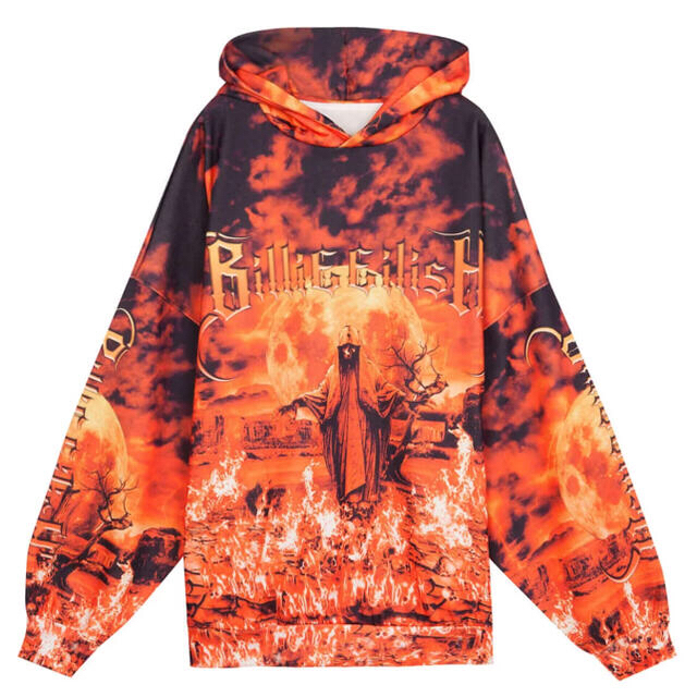Billie Eilish × Bershka Fire Sweatshirt