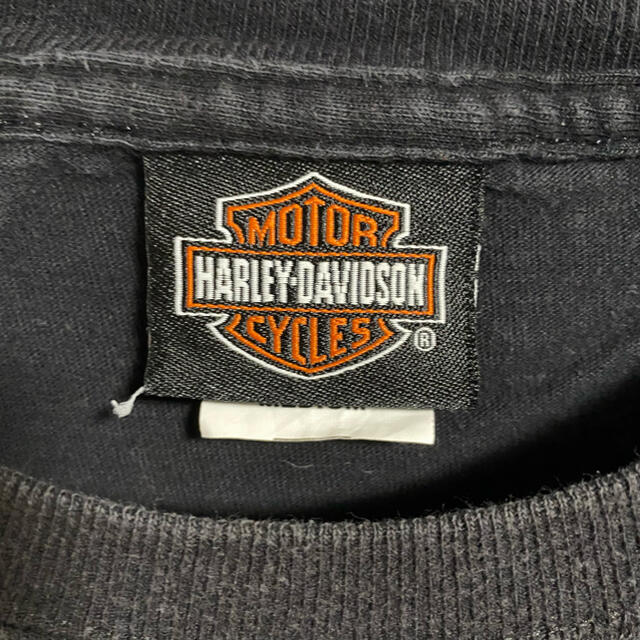 Harley Davidson(ハーレーダビッドソン)の90s 古着 ハーレーダビッドソン メキシコ製 バックプリント ビッグプリント メンズのトップス(Tシャツ/カットソー(半袖/袖なし))の商品写真