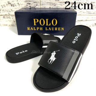 ポロラルフローレン(POLO RALPH LAUREN)の【未使用】ラルフローレン シャワー サンダル BENSLEY Ⅱ 黒 24(サンダル)