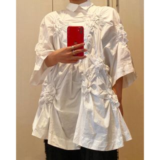 コムデギャルソン(COMME des GARCONS)のSimone Rocha シモーネロシャ　ギャザーシャツ　(シャツ/ブラウス(半袖/袖なし))